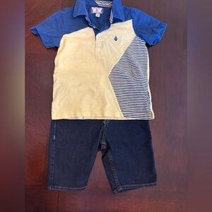Volcom and Levi shorts and polo set